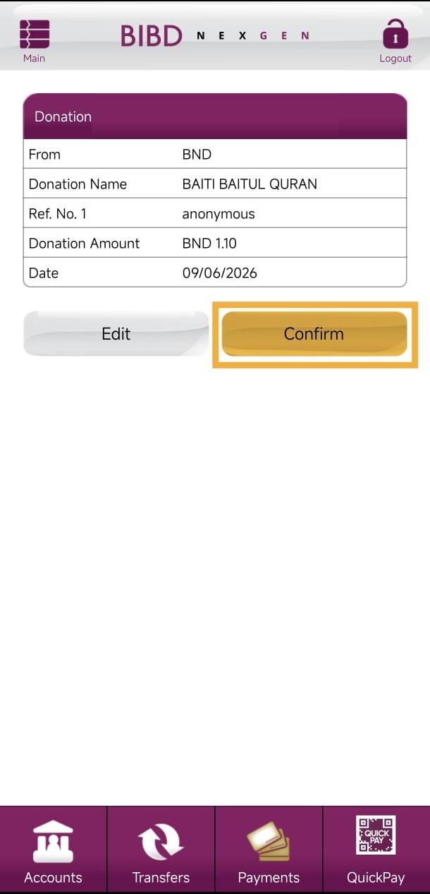BIBD app screenshot — Step 7