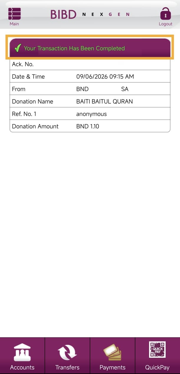 BIBD app screenshot — Step 8