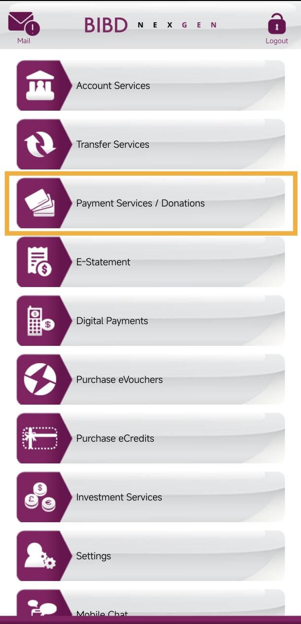 BIBD app screenshot — Step 2
